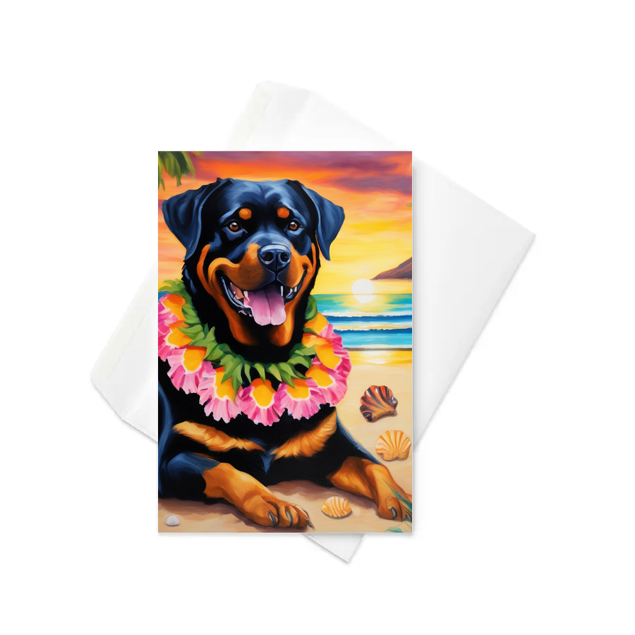 PugMug Custom Rottweiler Greeting Card