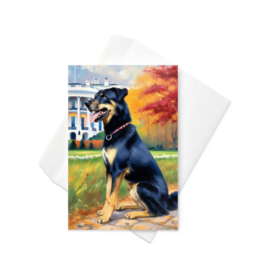 PugMug Custom Blue Greeting Card