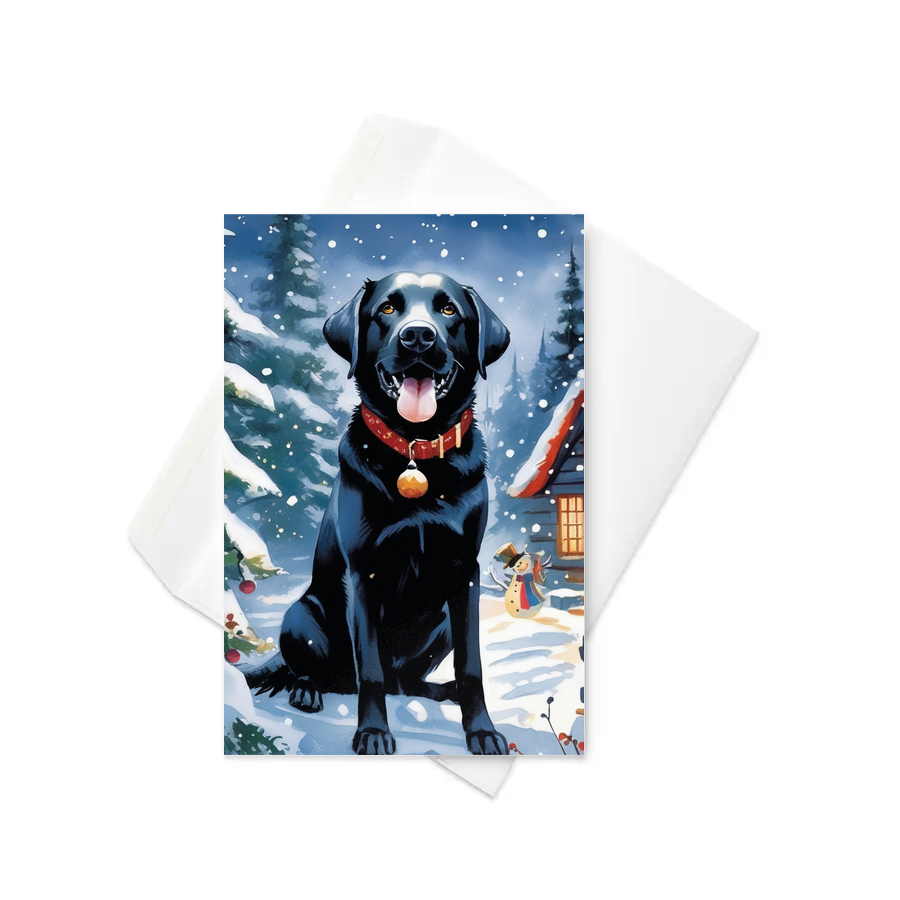 PugMug Custom Black Labrador Retriever Greeting Card