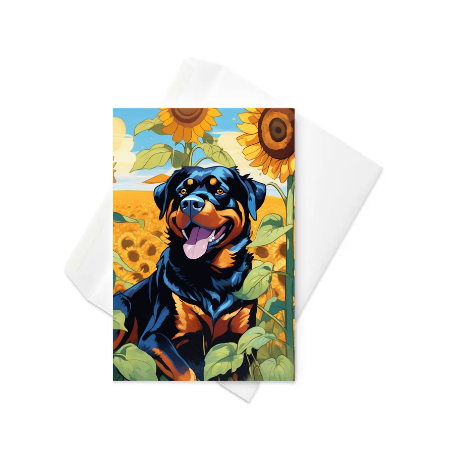 PugMug Custom Rottweiler Greeting Card