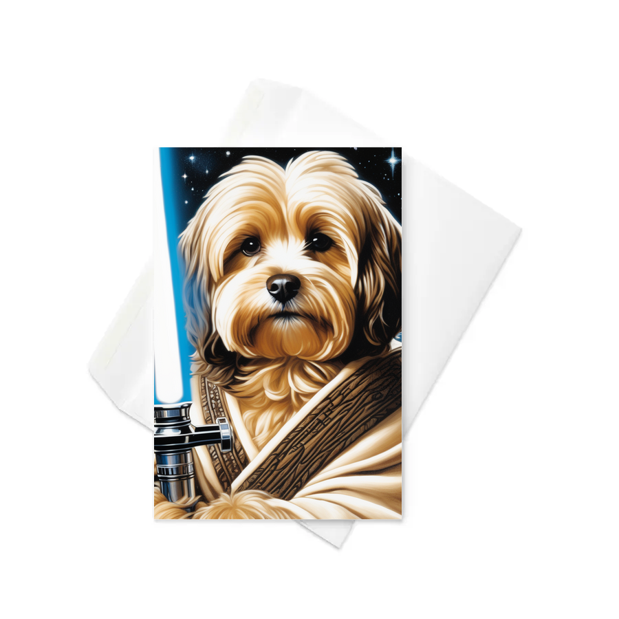 PugMug Custom Tan Havanese Dog Greeting Card