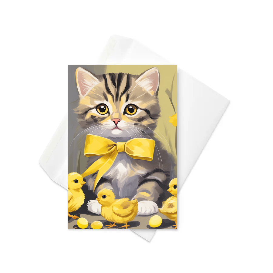 PugMug Custom Tabby Scottish Fold Cat Greeting Card