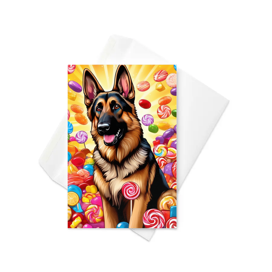 PugMug Custom German Shepherd Dog Greeting Card