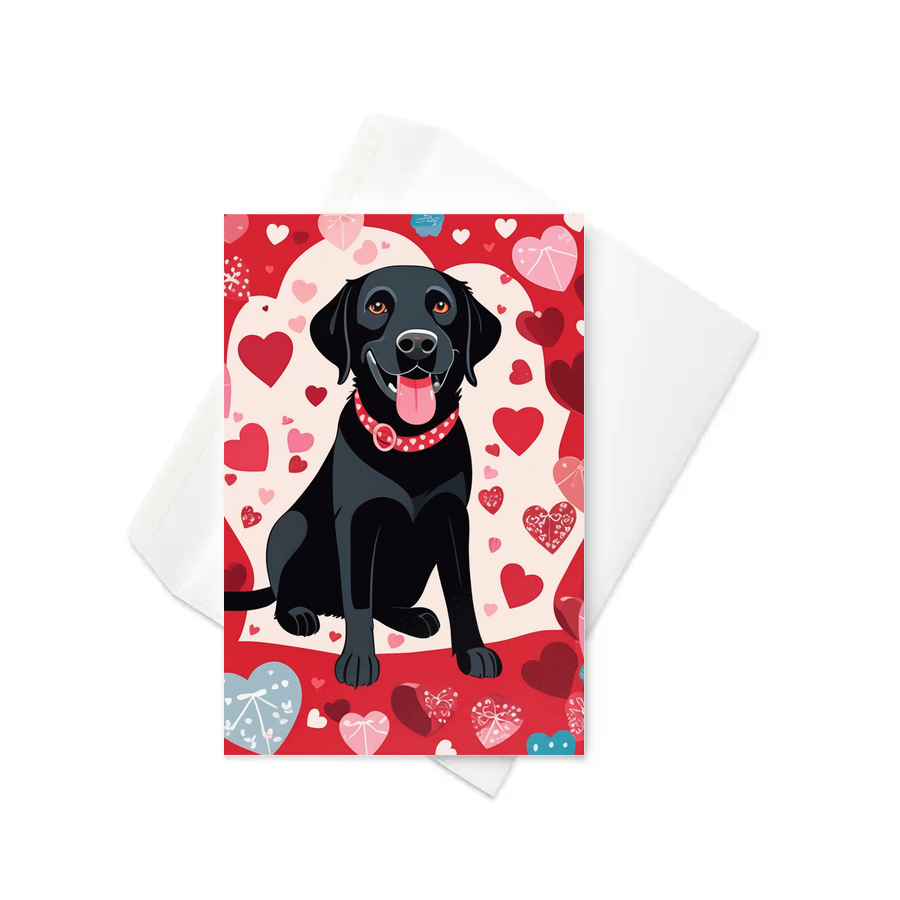 PugMug Custom Black Labrador Retriever Greeting Card