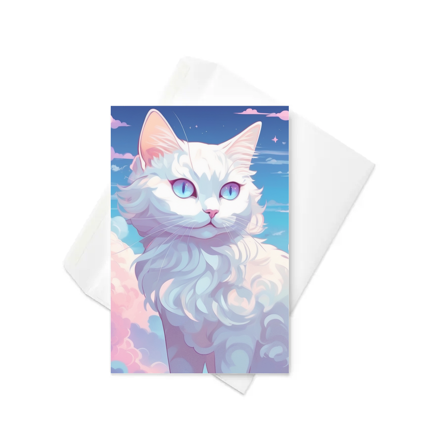PugMug Custom White Companion Cat Greeting Card