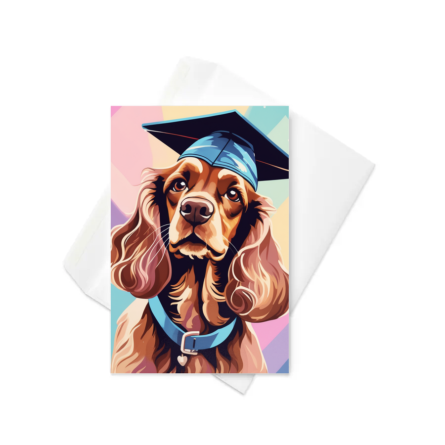 PugMug Custom Cocker Spaniel Greeting Card