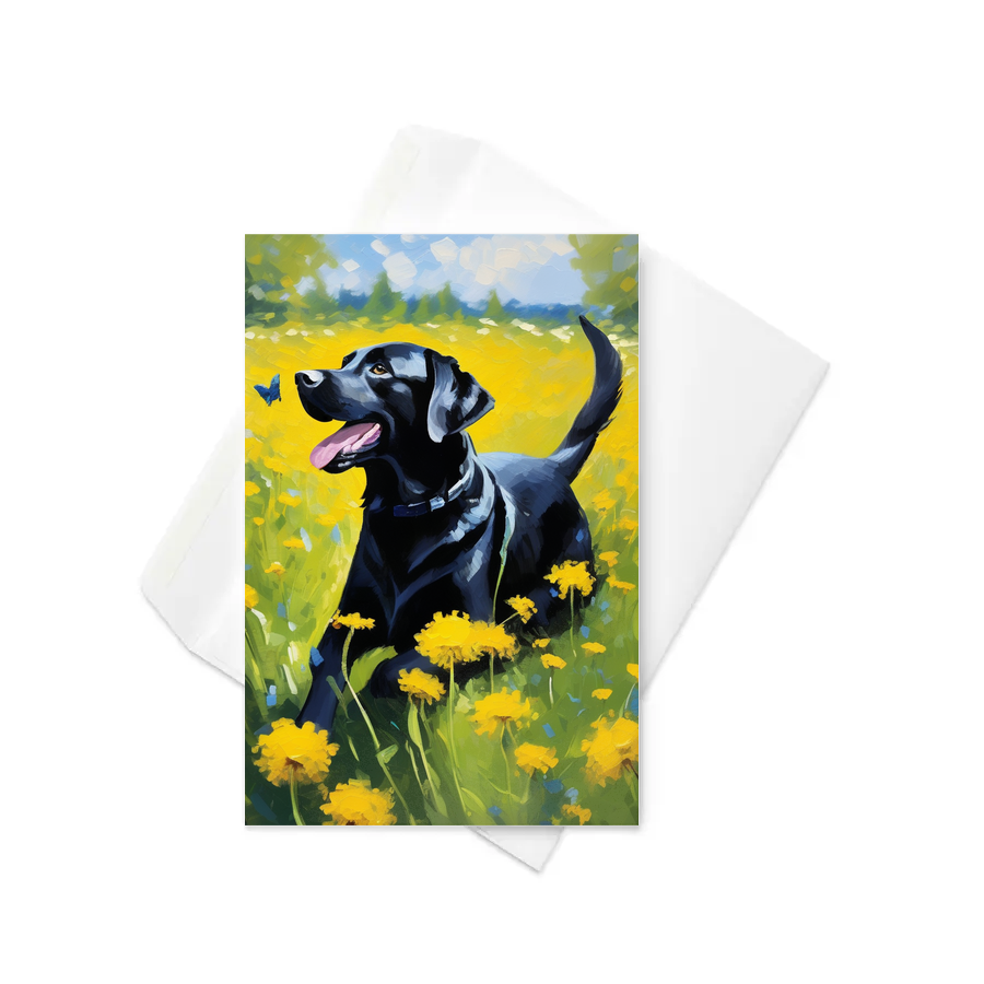 PugMug Custom Black Labrador Retriever Greeting Card