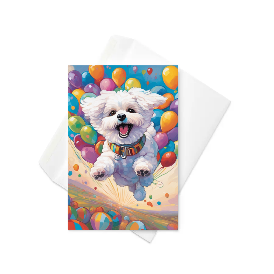 PugMug Custom Bichons Frise Greeting Card