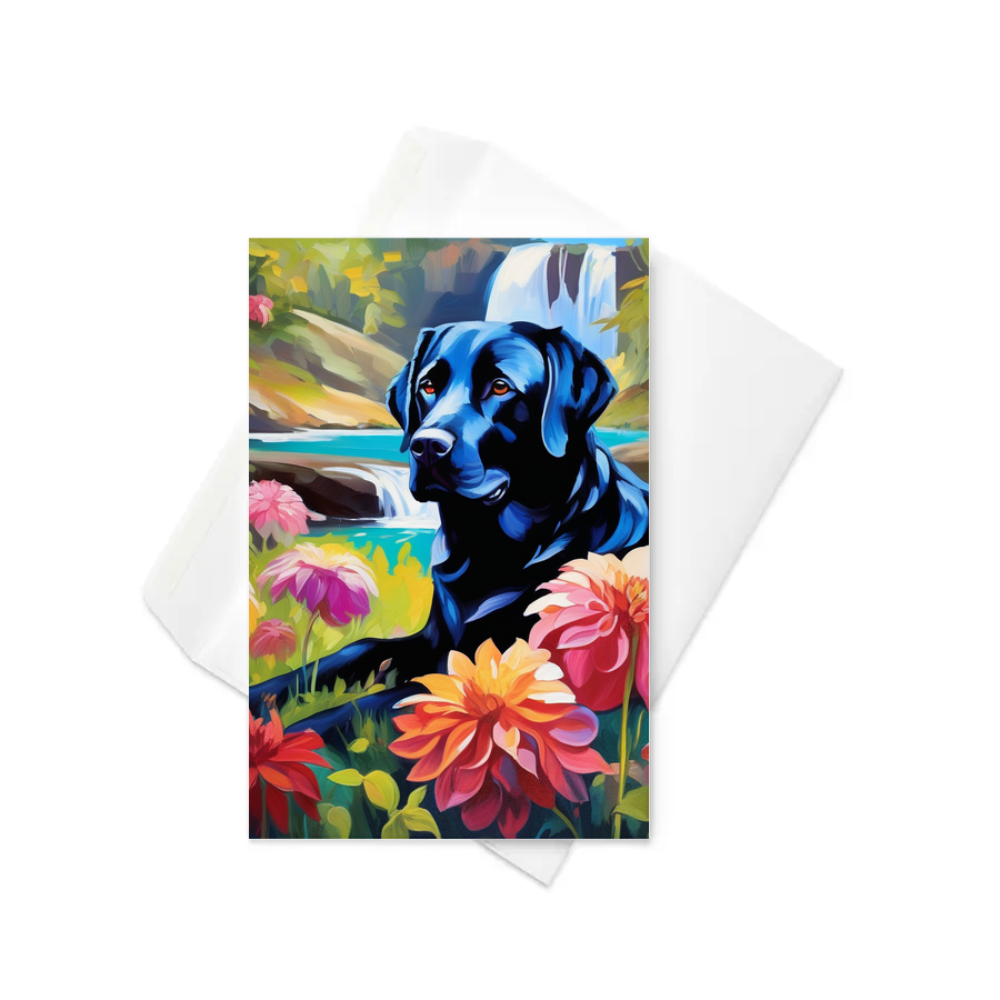 PugMug Custom Black Labrador Retriever Greeting Card