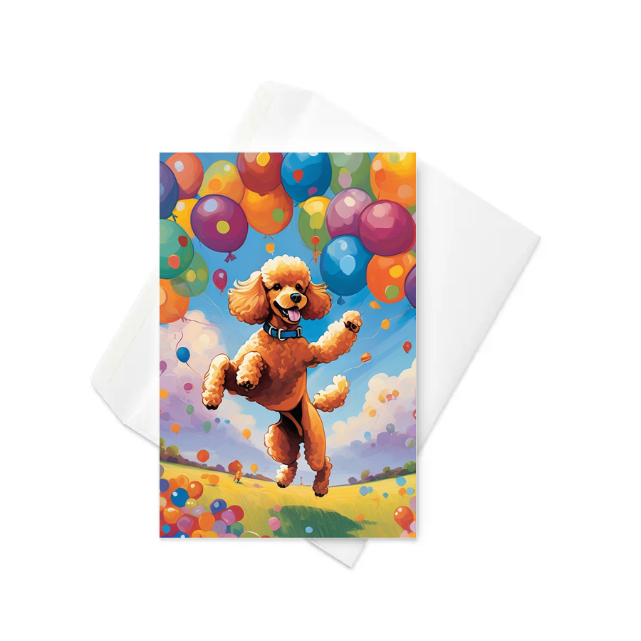 PugMug Custom Tan Poodle Greeting Card