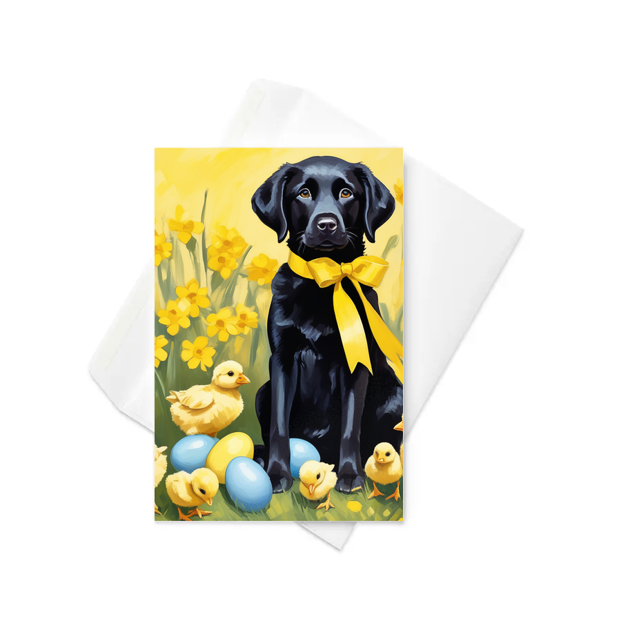 PugMug Custom Black Labrador Retriever Greeting Card