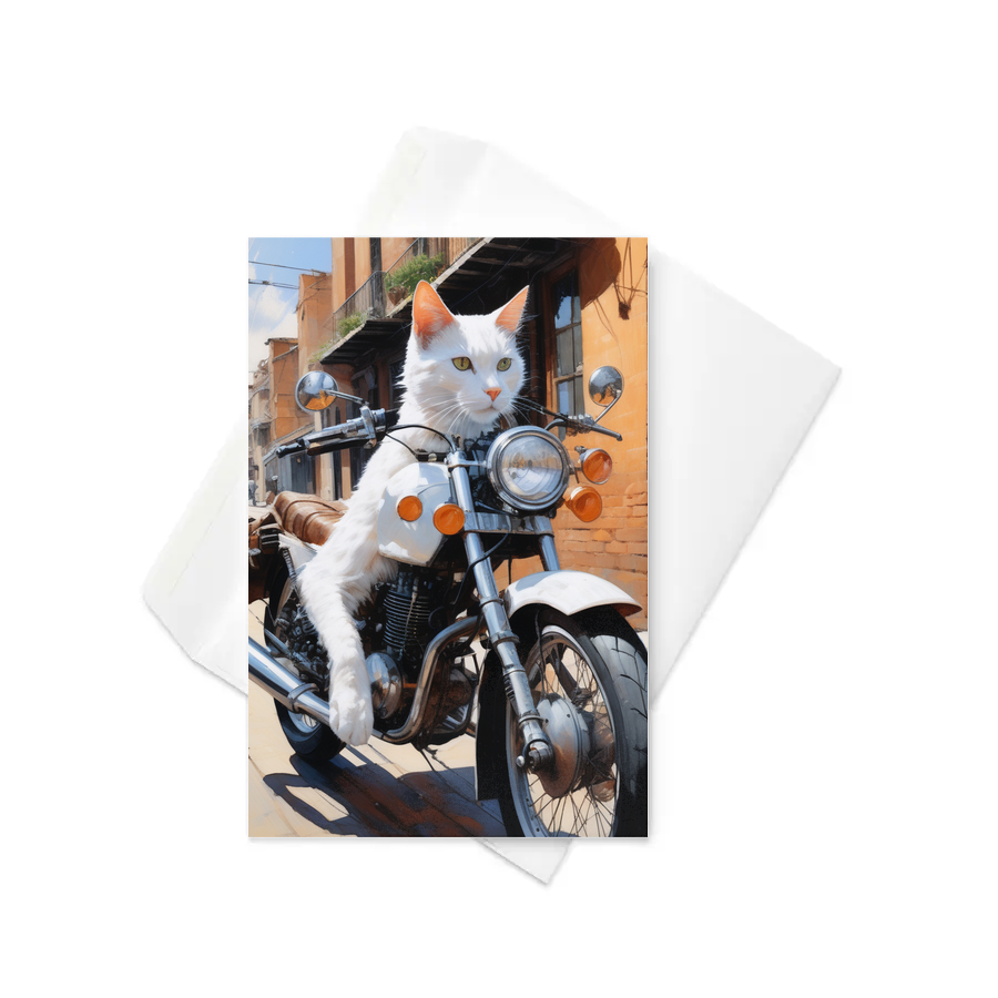 PugMug Custom White Companion Cat Greeting Card