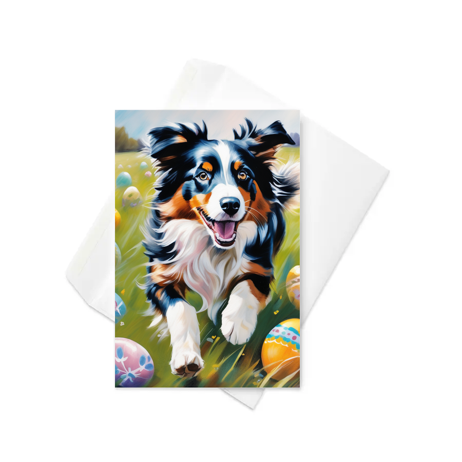 PugMug Custom Australian Shepherd Dog Greeting Card