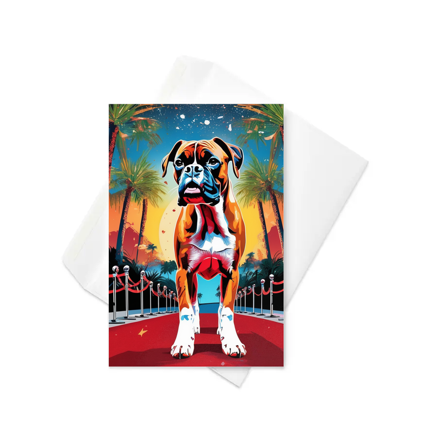 PugMug Custom Boxer Dog Greeting Card