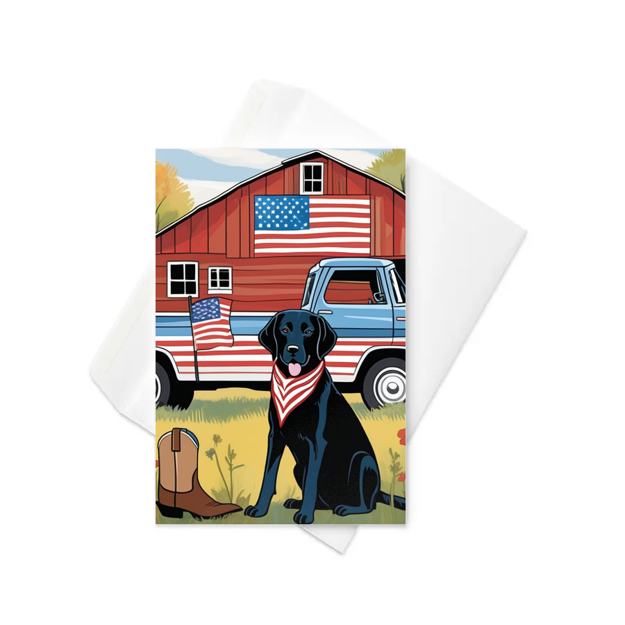 PugMug Custom Black Labrador Retriever Greeting Card