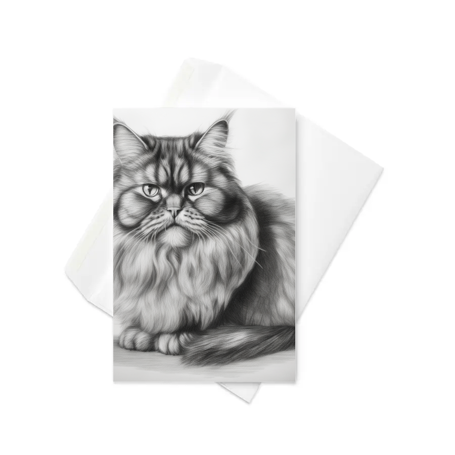 PugMug Custom Tabby Persian Cat Greeting Card