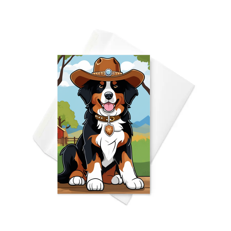 PugMug Custom Bernese Mountain Dog Greeting Card