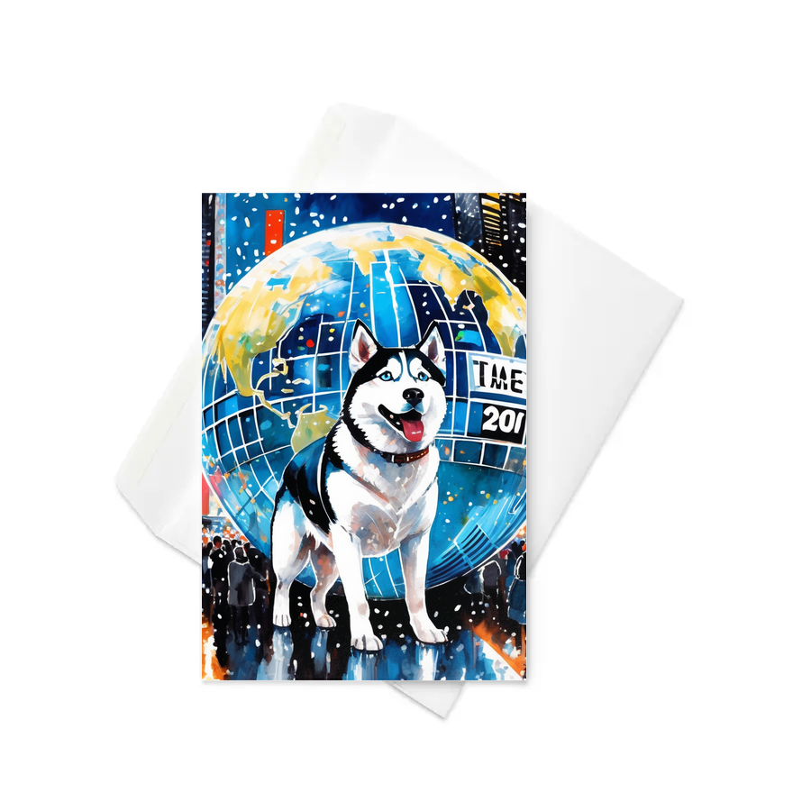 PugMug Custom Siberian Husky Greeting Card