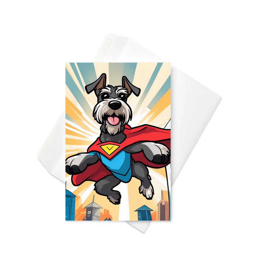 PugMug Custom Miniature Schnauzer Greeting Card