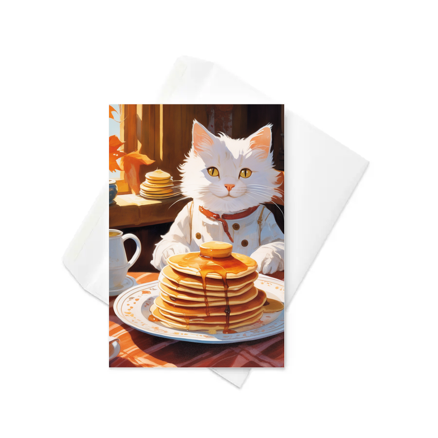 PugMug Custom White Companion Cat Greeting Card