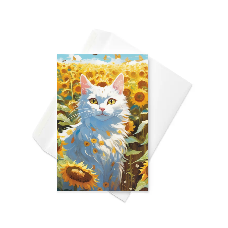 PugMug Custom White Companion Cat Greeting Card