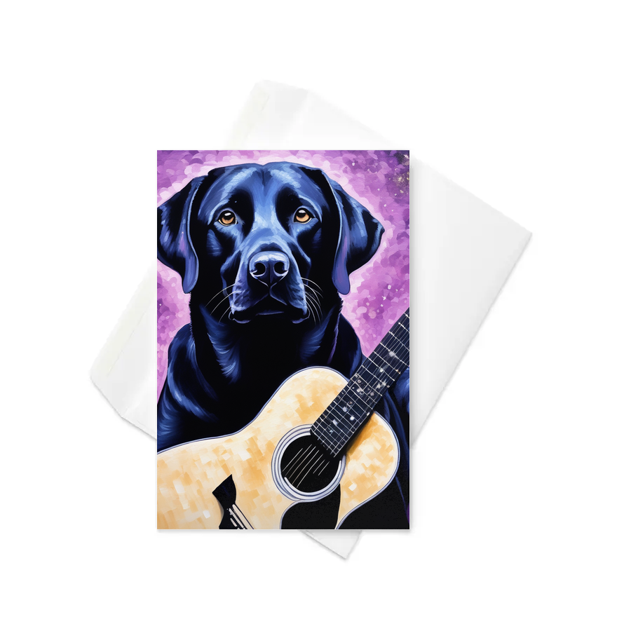 PugMug Custom Black Labrador Retriever Greeting Card