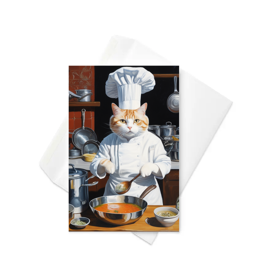 PugMug Custom White Companion Cat Greeting Card