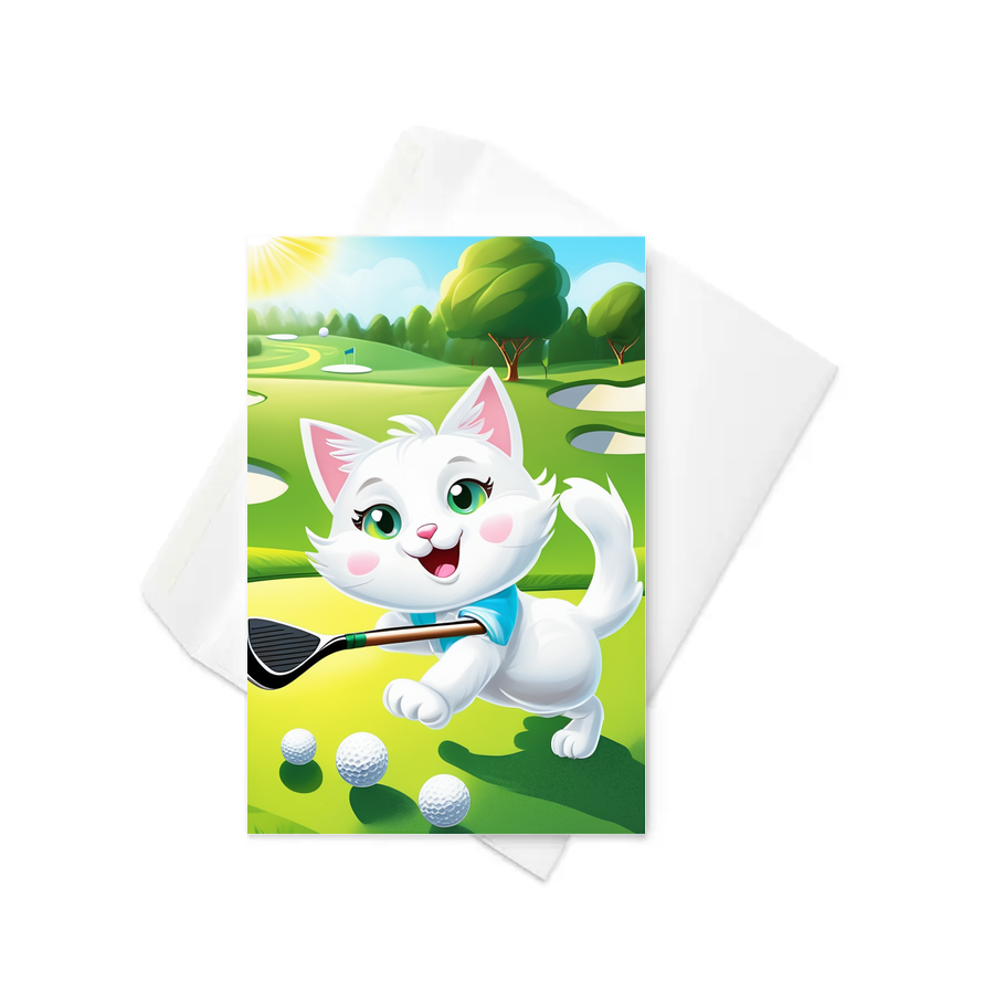 PugMug Custom White Companion Cat Greeting Card