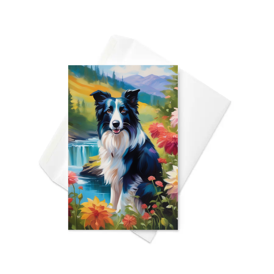PugMug Custom Border Collie Greeting Card