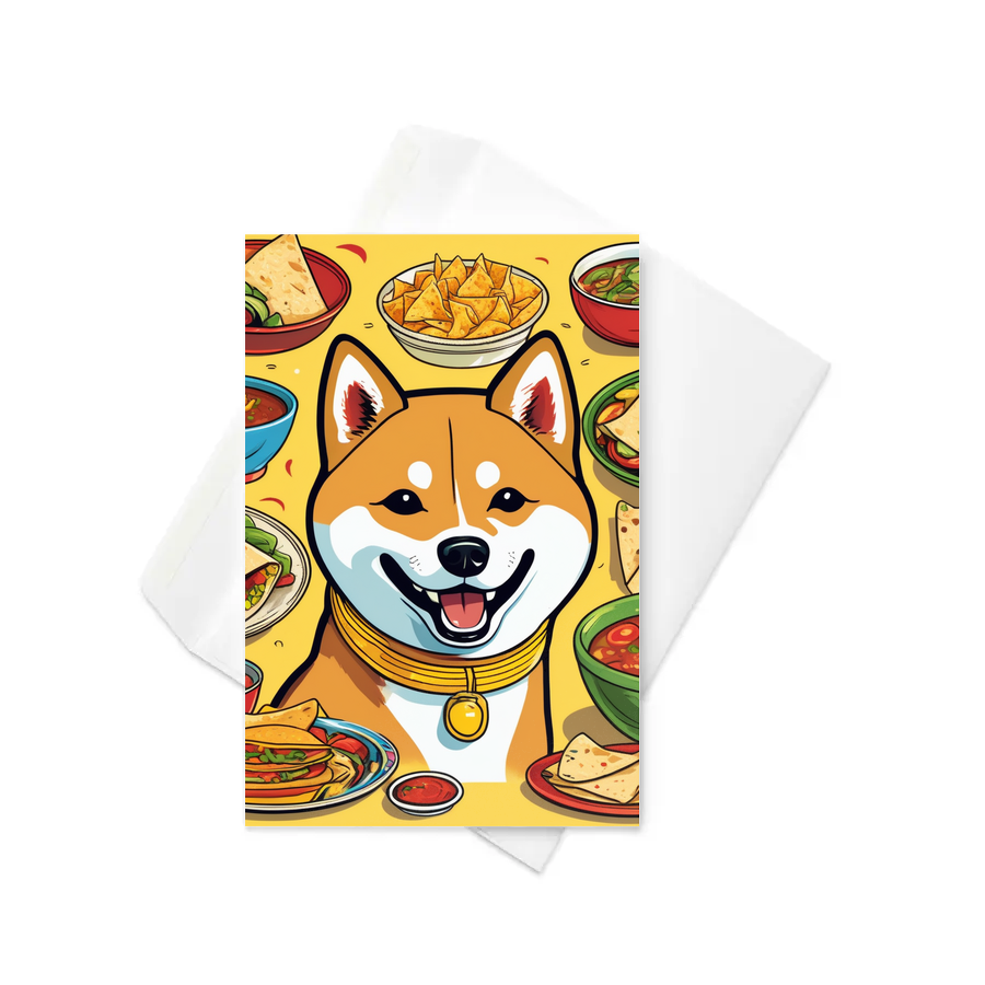 PugMug Custom Shiba Inu Greeting Card