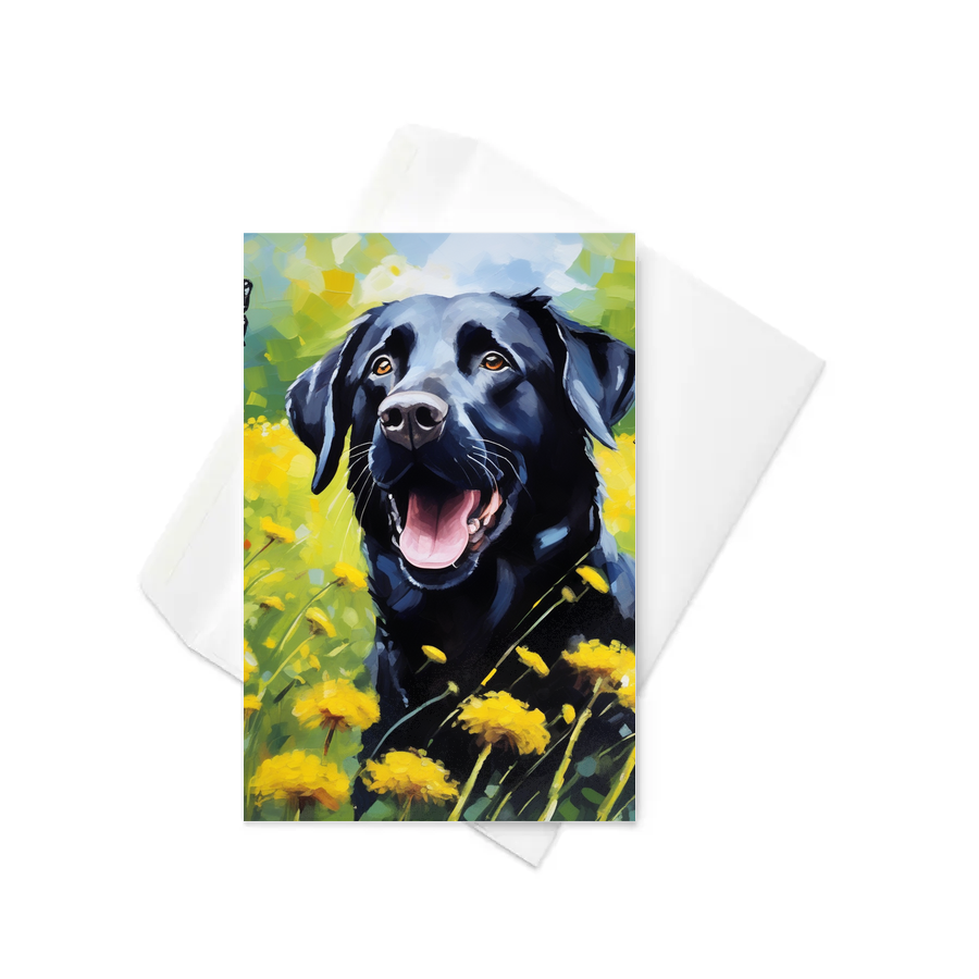 PugMug Custom Black Labrador Retriever Greeting Card