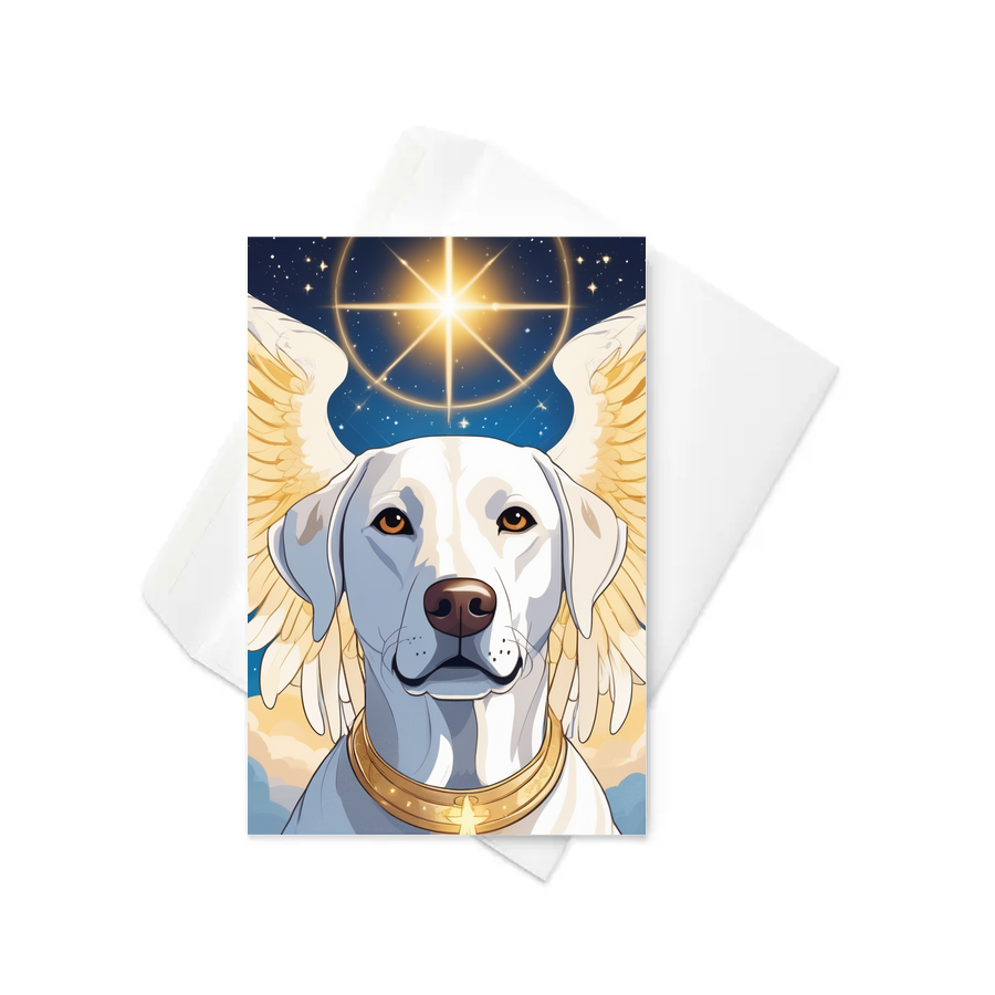 PugMug Custom White Labrador Retriever Greeting Card