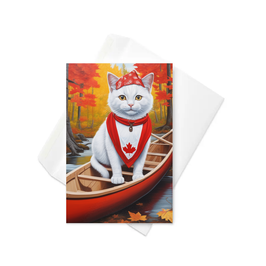 PugMug Custom White Companion Cat Greeting Card