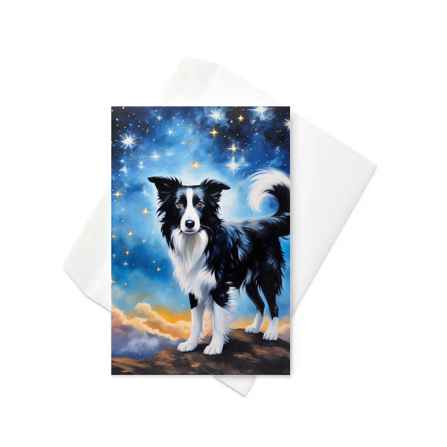 PugMug Custom Border Collie Greeting Card