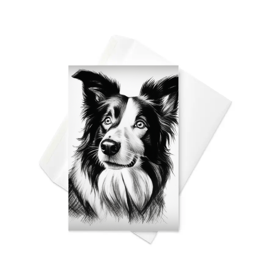 PugMug Custom Border Collie Greeting Card
