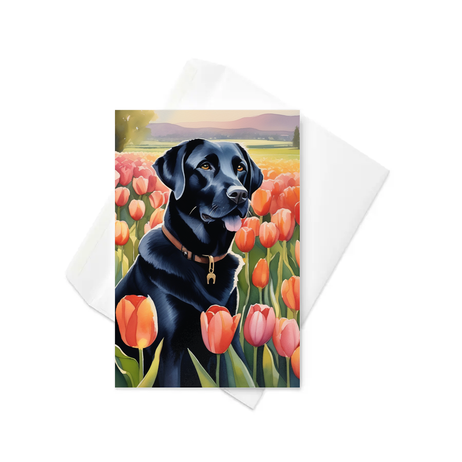 PugMug Custom Black Labrador Retriever Greeting Card