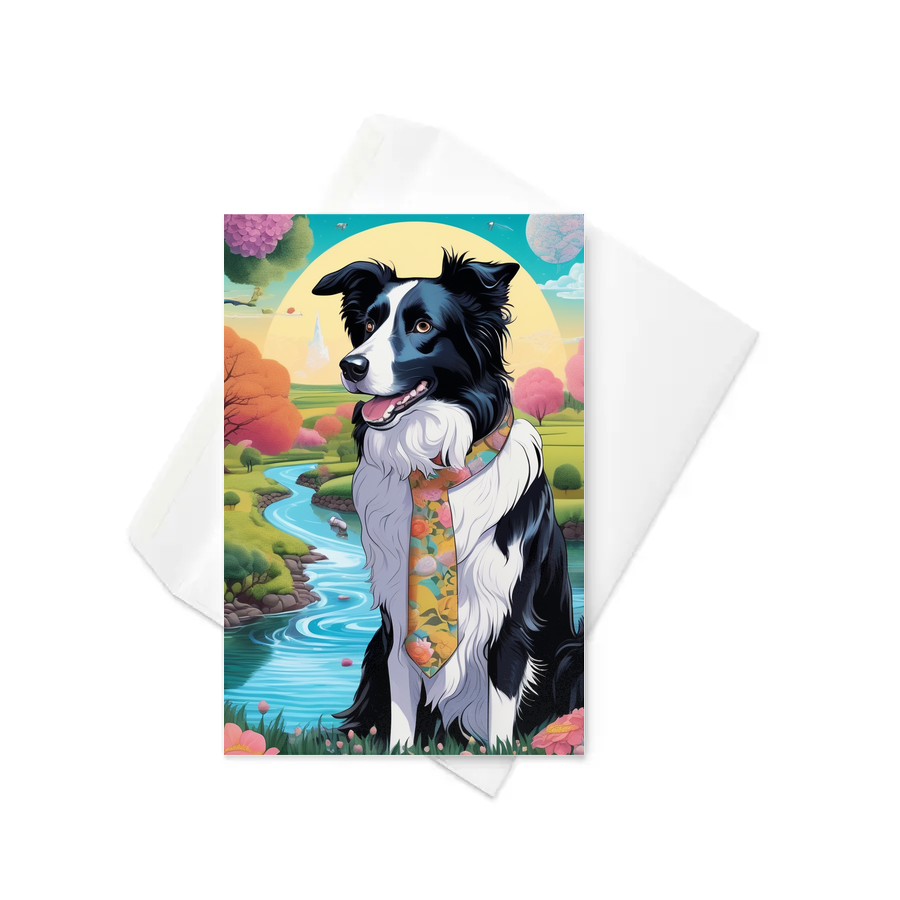 PugMug Custom Border Collie Greeting Card