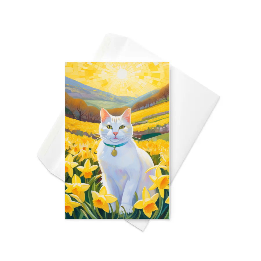 PugMug Custom White Companion Cat Greeting Card