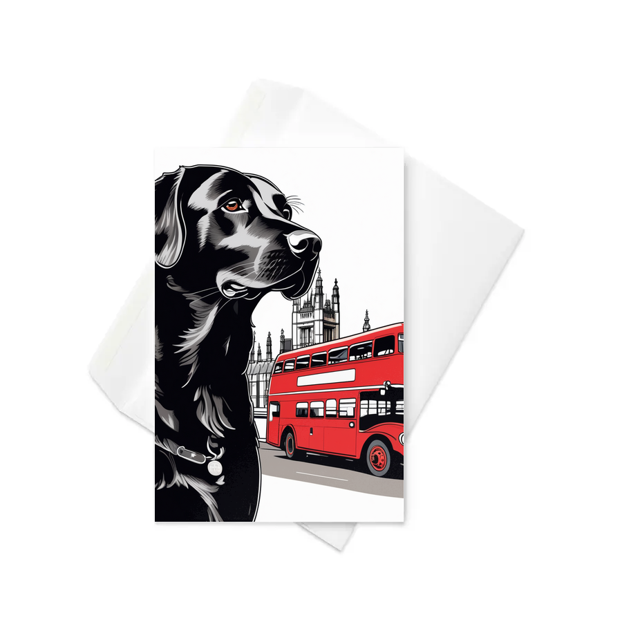 PugMug Custom Black Labrador Retriever Greeting Card