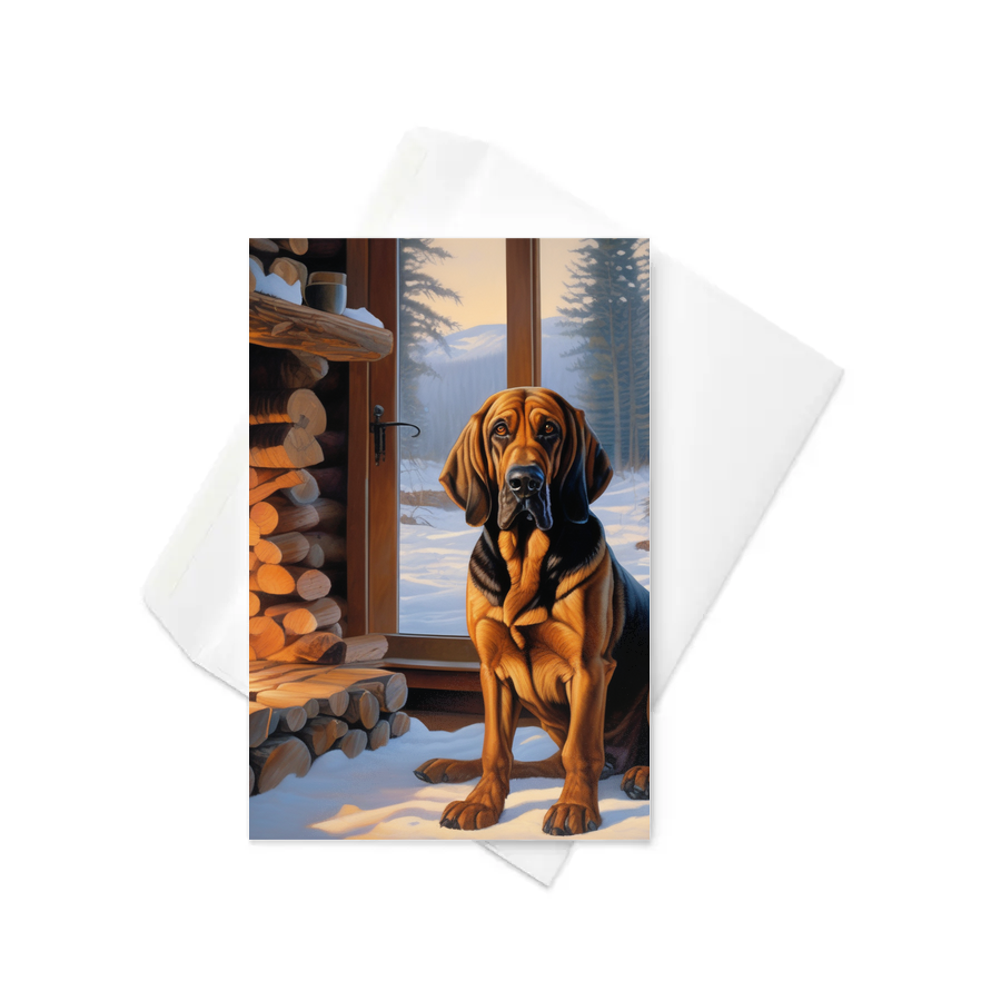 PugMug Custom Bloodhound Greeting Card