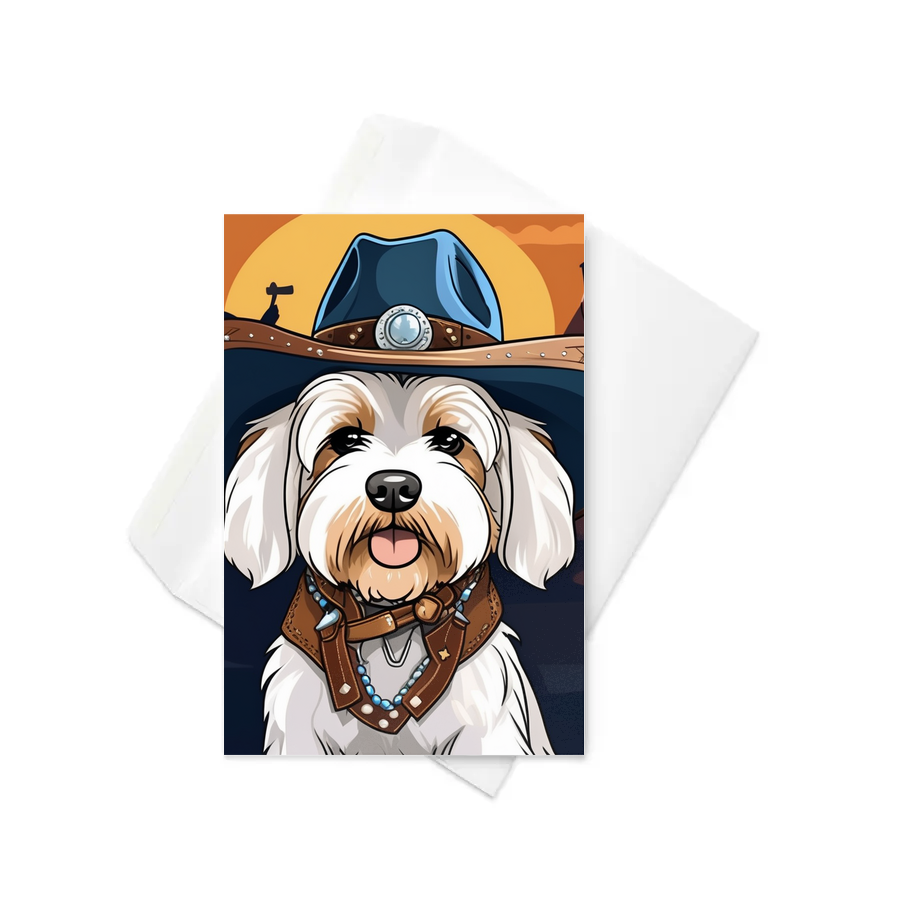 PugMug Custom White Havanese Dog Greeting Card