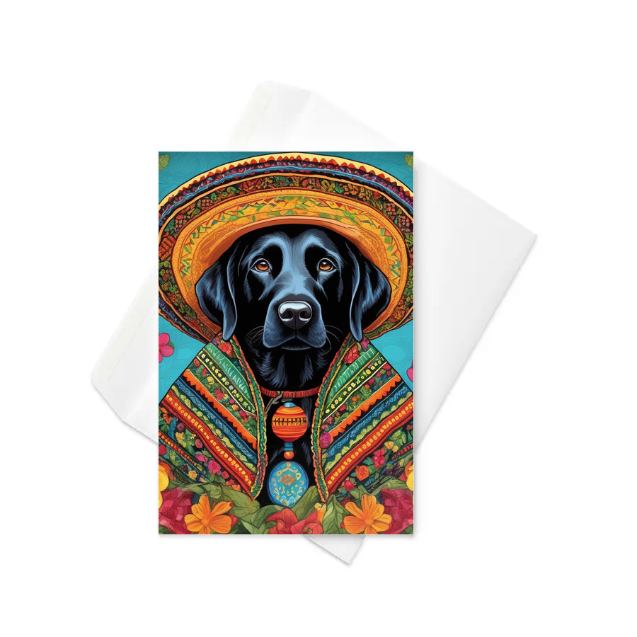 PugMug Custom Black Labrador Retriever Greeting Card