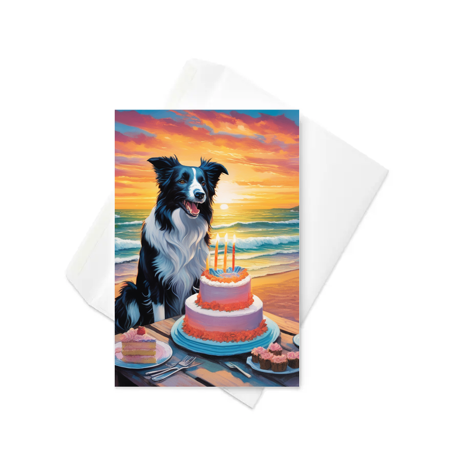 PugMug Custom Border Collie Greeting Card