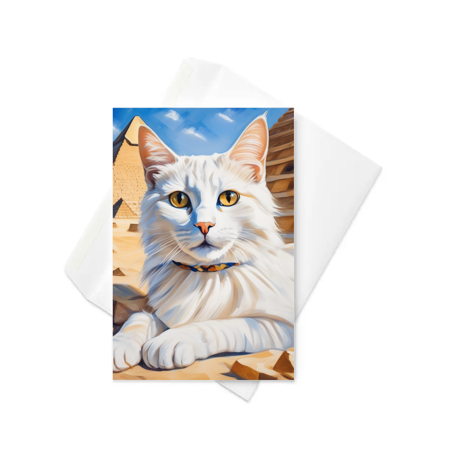 PugMug Custom White Companion Cat Greeting Card