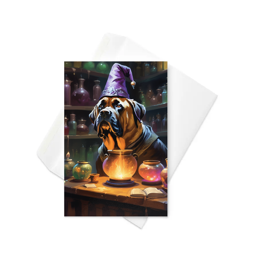 PugMug Custom Mastiff Greeting Card