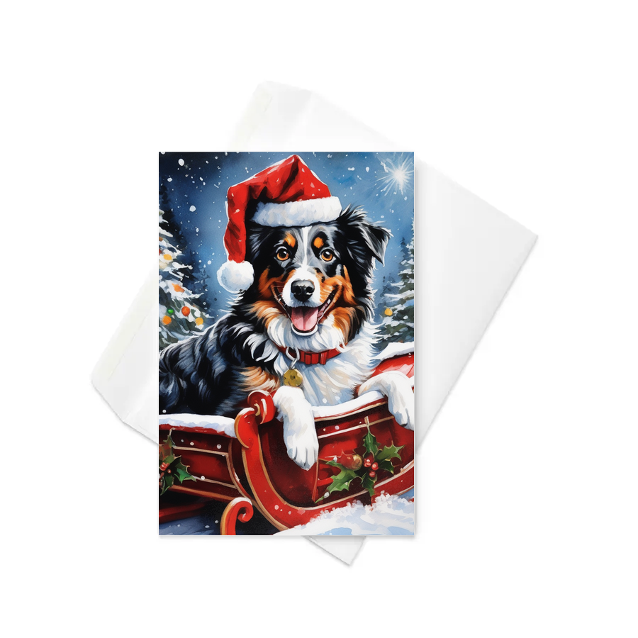 PugMug Custom Australian Shepherd Dog Greeting Card