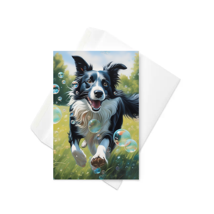 PugMug Custom Border Collie Greeting Card