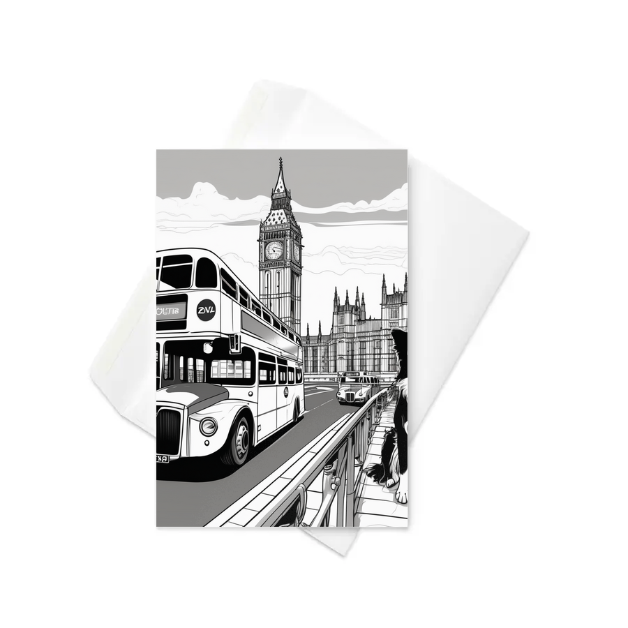 PugMug Custom Border Collie Greeting Card