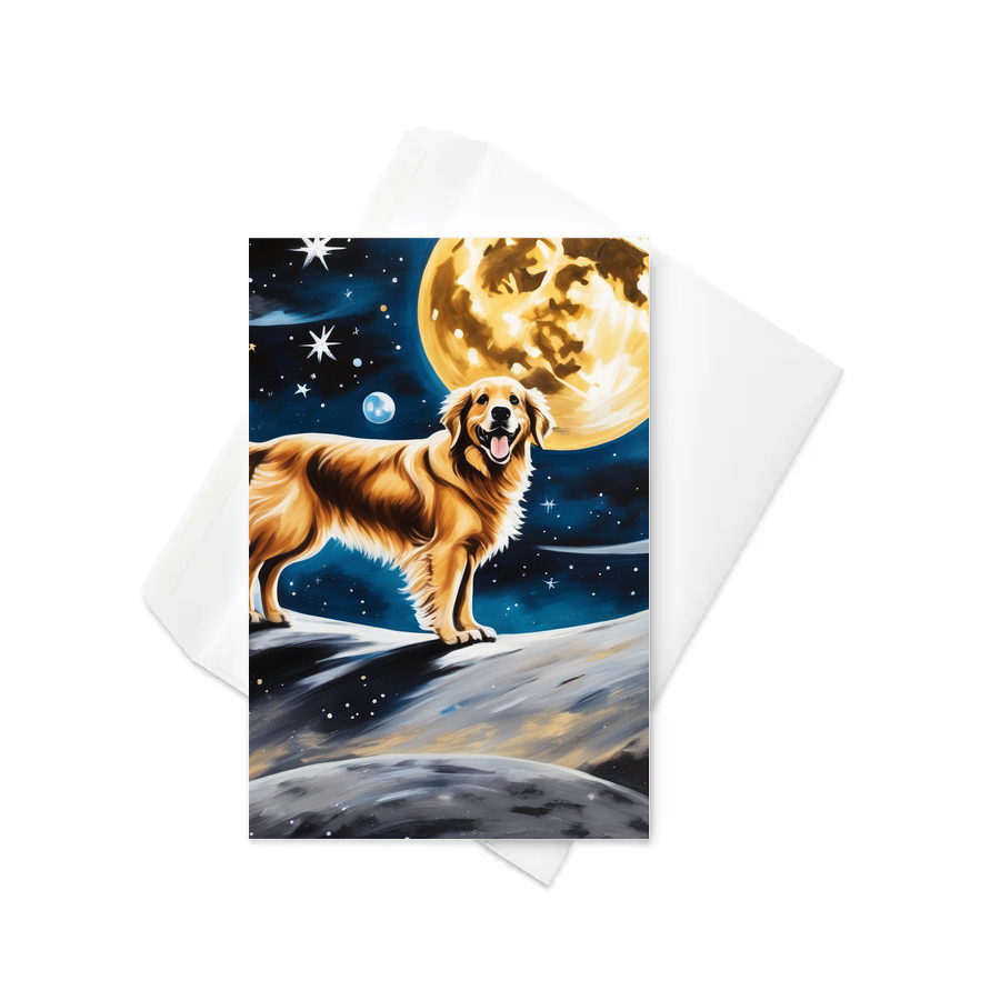 PugMug Custom Golden Retriever Greeting Card