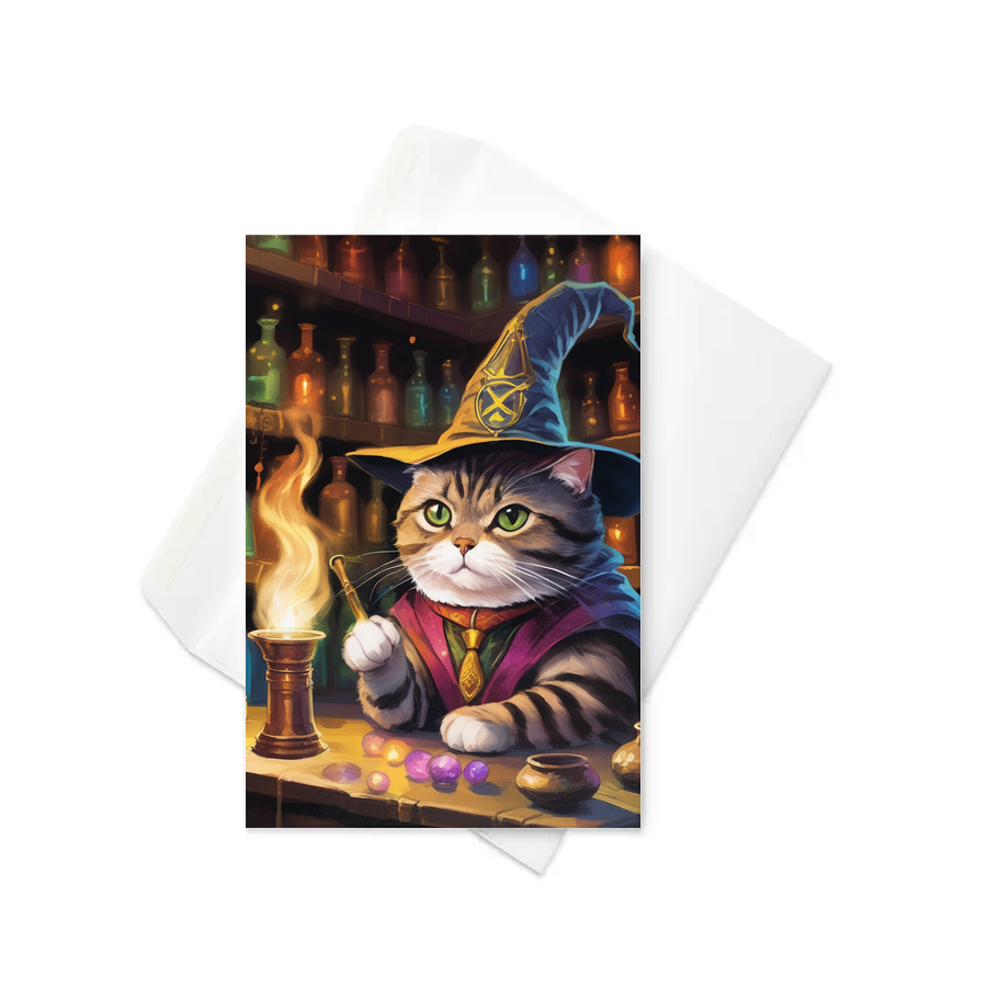 PugMug Custom Tabby Scottish Fold Cat Greeting Card